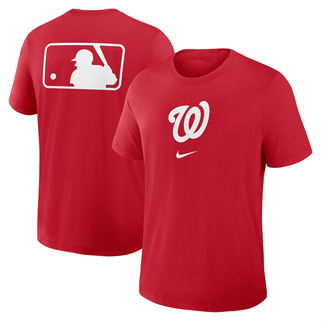 Men's Washington Nationals Red Early Work Tri-Blend Dri-FIT T-Shirt